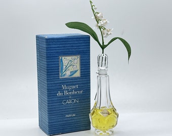 Vintage  Muguet du Bonheur (1952) Caron Pure Perfume/Extrait 27 ml/0.91 fl.oz. Crystal Bottle Very Rare