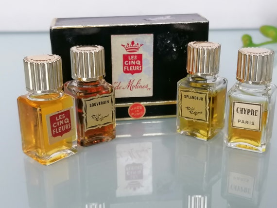 Vintage Les Cinq Fleurs De Molines (1950) Parfum / Extrait 5 Ml