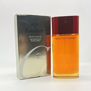Must (1981) de Cartier Eau de Toilette 50 ml/1.6 fl.oz. Natutal Spray , Absolutely Rare, Vintage, from 90s, Women's Fragrance