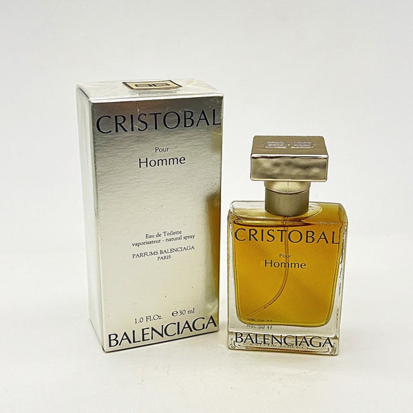 Cristobal pour Homme (2000) Balenciaga Eau de Toilette 30 ml/1 fl.oz. Natural Spray Men's Fragrance Rare, Vintage