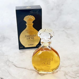 Parfum Sacré (1990) di Caron, Eau de Parfum 50 ml/1,7 fl.oz. Splash (non spray) mai usato, profumo da donna, prodotto in Francia, ottima idea regalo