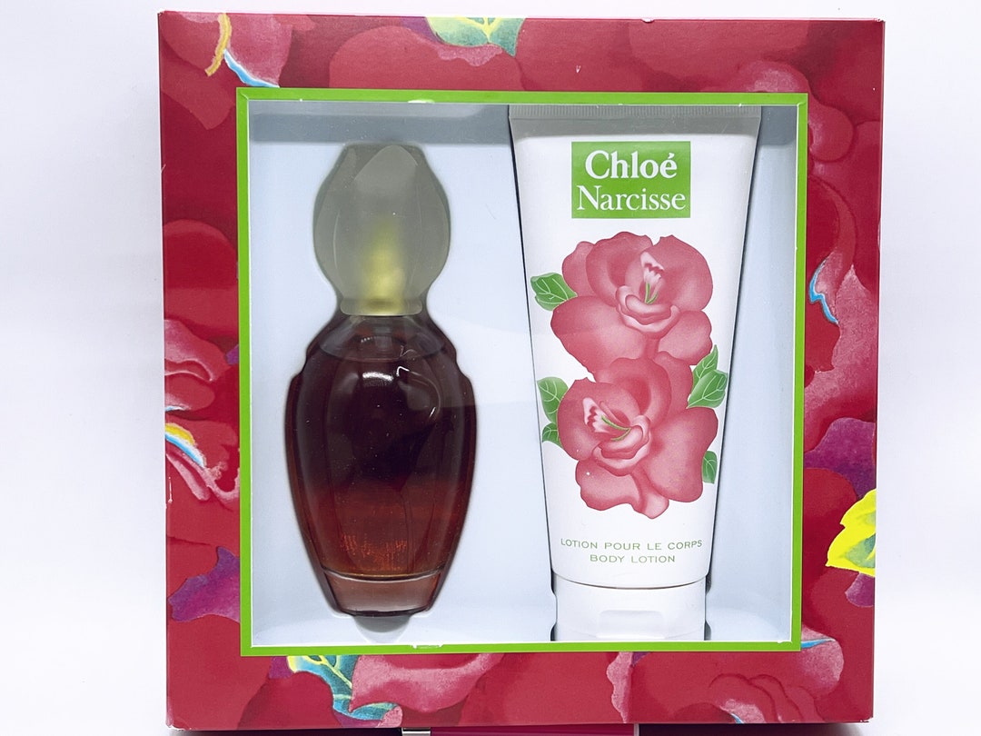 Vintage narcisse 1992 by Chloe, Perfume Gift Set EDT Natural Spray 100 ...