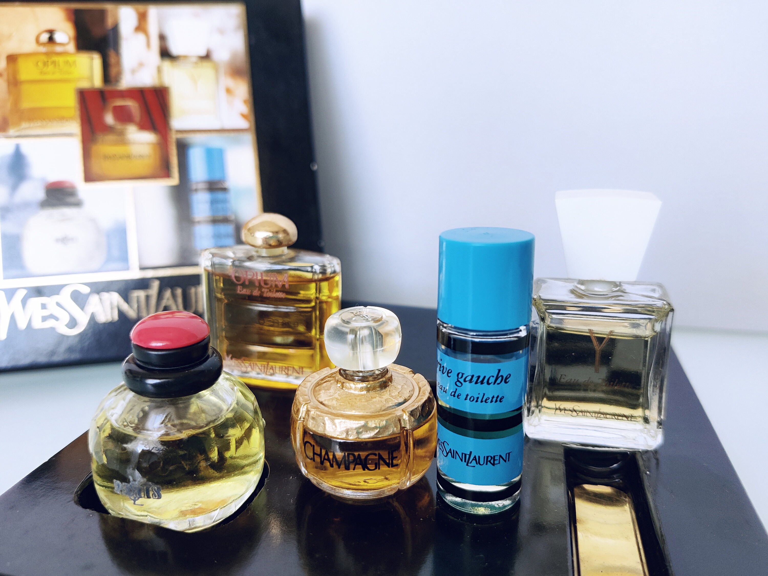 Vintage Y. Saint Laurent Collectible Miniatures ,OPIUM ,YVRESSE