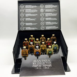 Jean Patou Ma Collection set 12 x 6 ml, Mini Profumi Collezione &quot;Parfums d&#39;Epoque&quot; 1925-1964, Collezione Fragranze Donna, Ottima Idea Regalo