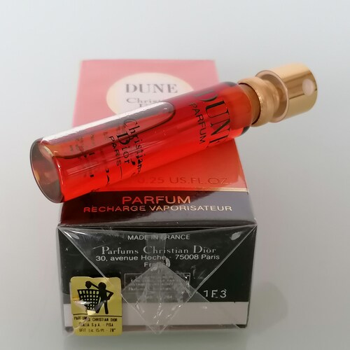 Dune Christian Dior (1991) PARFUM /Extrait 7,5 ml/ 0,25 shops fl.oz Natural Spray Refill , Vintage Women's Perfume