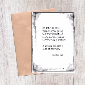 Mijn Darling Girl Card, Praktische Magic Quote Kaart, Girl Power Card, Beste Vriend Kaart