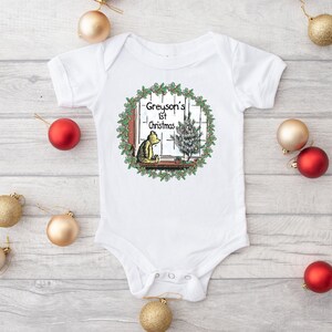 Vintage Winnie the Pooh Custom Baby&#39;s First Christmas Romper, Baby&#39;s Fist Christmas Keepsake, Handmade Christmas Gift