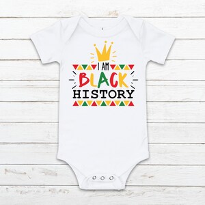 I Am Black History Colorful Sublimated Romper, Juneteenth Children Shirt, Black History Month, African American Baby Clothes