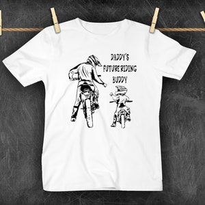 Childrens Daddy&#39;s Future Riding Buddy Shirt, Custom Father&#39;s Day Gift, Dirt Bike Riding Shirt