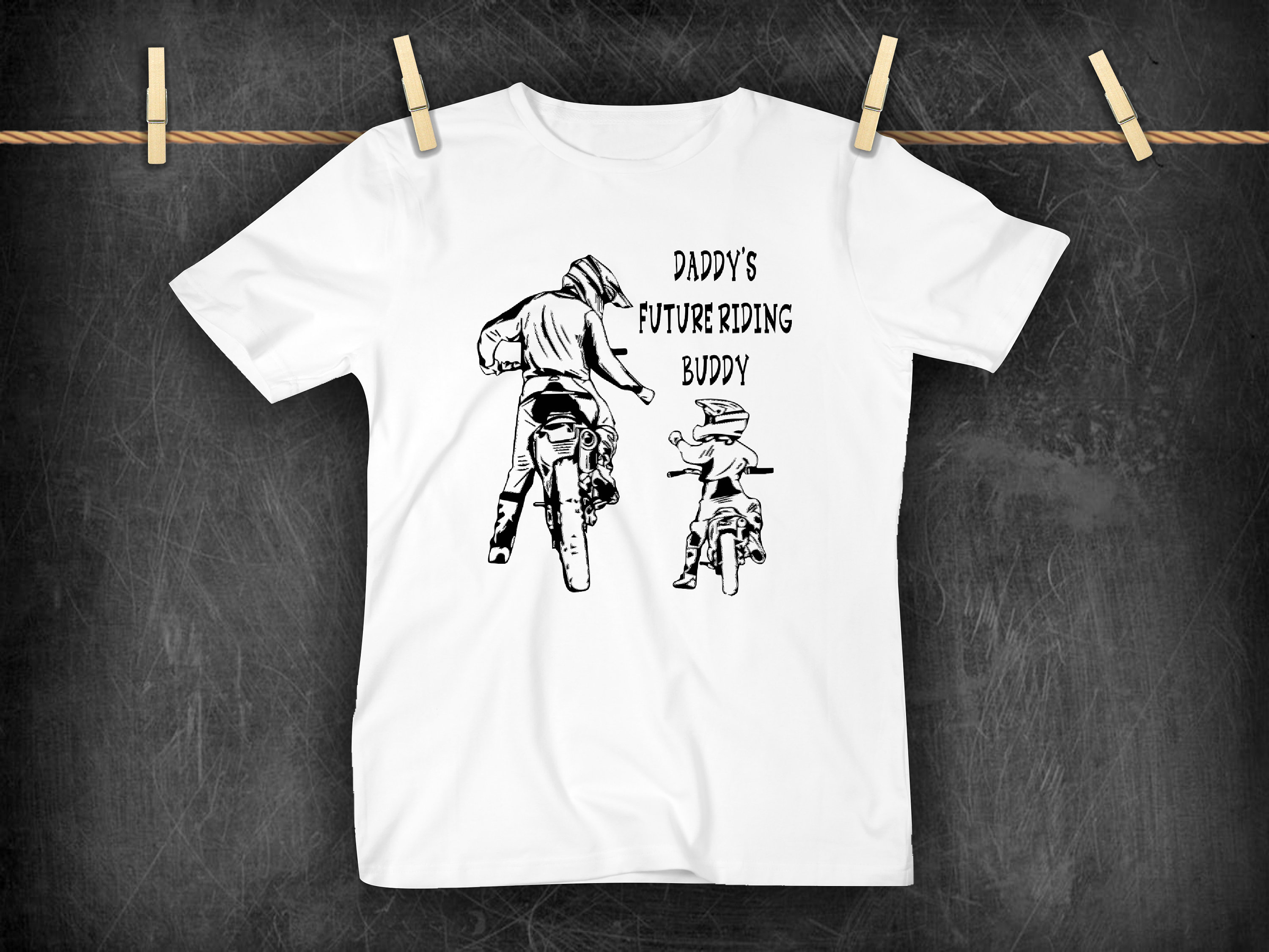Childrens Daddy's Future Riding Buddy Shirt, Custom Vaderdagcadeau, Dirt Bike Riding Shirt