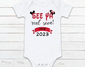 Mouse  Pregnancy Announcement Romper, Pregnancy Reveal  Bodysuit, Mouse Ears Romper, New Parents