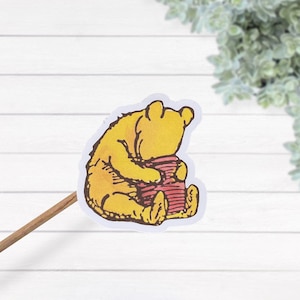 Pegatina laminada resistente al agua de estilo vintage de Winnie the Pooh, bonita pegatina de Disney, regalo para fans de Disney, adicto a Disney, calcomanía de vinilo