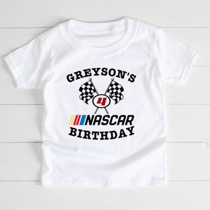 Personalized NASCAR Birthday Shirt, Custom Children&#39;s Race Day Shirt, Birthday Boy, Birthday Girl