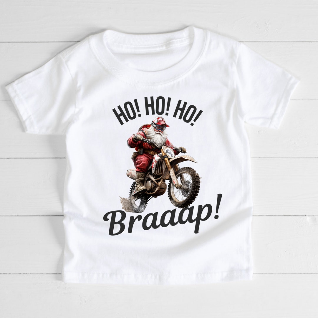 Ho Ho Ho Braaap Santa Claus Riding A Dirt Bike Christmas Onesie, Daddy