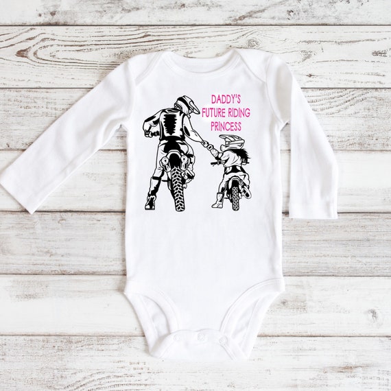 Motocross Baby Bodysuit Daddys Next Riding Buddy Dirt Bike 