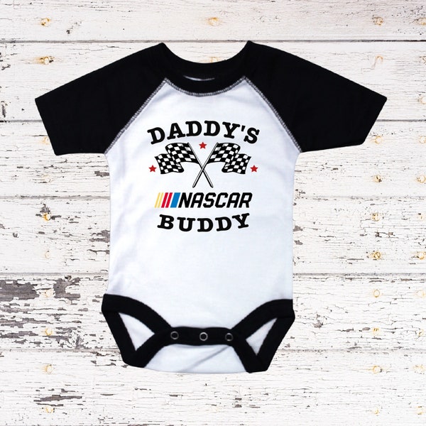 Child's Daddy's Nascar Buddy T-Shirt, Nascar Fan Shirt, Baby Romper Nascar Fan, Baby Bodysuit Daddy's Buddy, Father's Day