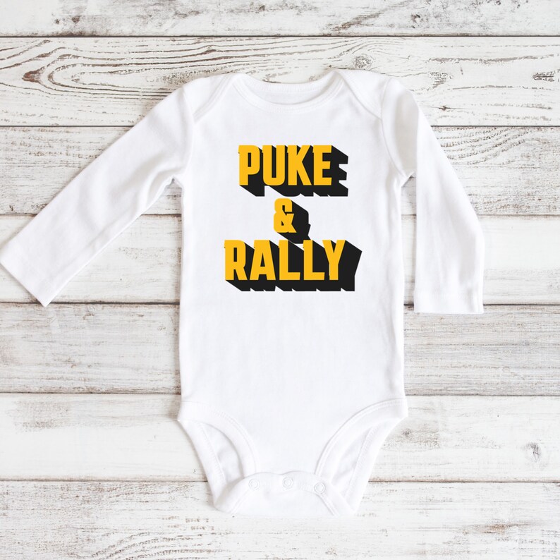 Puke and Rally Baby Romper, Funny Baby Gift, Custom Baby Wear - Etsy