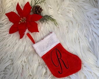 Christmas stocking, small Christmas stocking, Santa stocking letter, personalized Santa stocking