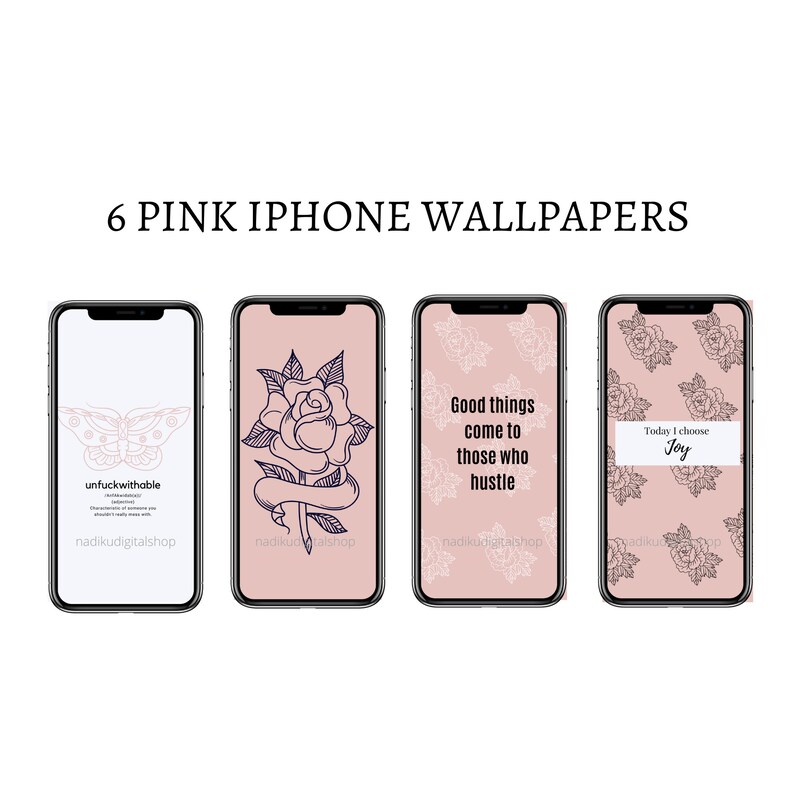 10 Pink Iphone Wallpapers Digital Download Aesthetic - Etsy