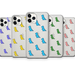 Cute Dinosaur Phone Case T-Rex Park animal Cover fit iPhone 16, 15, 14, 13, fit Samsung S24fe, S21, A23, A35, A16, fit Google Pixel 9, 8, 7A