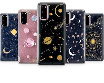 Celestial Sun and Moon Phone Case: Cosmos Stars Tarot Art