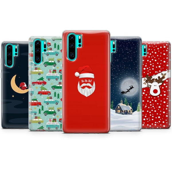 Étui de téléphone de Noël Couverture cadeau de Noël Père Noël Rudolph Deer adapté à Google Pixel 8, 7 pro, 6A, Pro OnePlus 9 9Pro, 10Pro, iPhone 15, Xiaomi 12