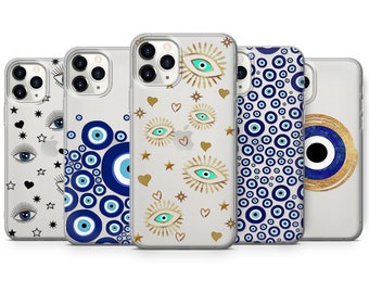 Evil Eye Amulet Talisman Phone case Aesthetic Celestial cover fit iPhone 17, 16, 15, 14 fit Samsung A16, S25, A26, S24FE fit Pixel 10, 9, 8