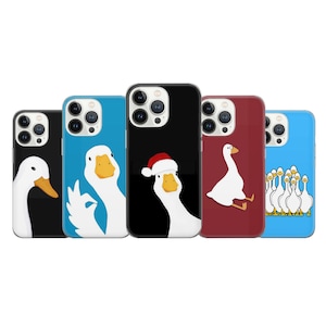 Funny goose Phone Case Duck Cartoon game Cover fit iPhone 16, 15, 14, 13, 12, fit Samsung S23, S22, A73, A53, A13, A15, fit Pixel 9, 8, 7