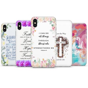 Custodia per telefono Fidati di Dio Gesù Cristo Cover Citazioni della Bibbia Cristiana Peccato adatta a iPhone 16, 15, 14, adatta a Samsung S23, A15, A33, adatta a Pixel 9, 8, 7A