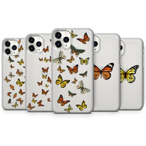 Butterfly art phone case design fit iPhone 16, 15 fit Samsung A54 fit Pixel 9, 8 fit Honor 70