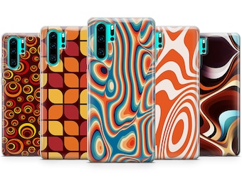 Custodia per telefono hippie retrò anni '70, cover vintage Art Déco per Google Pixel 10, 9, 8, 7, 6Pro, OnePlus 9, 9Pro 10Pro. Huawei P20, P30, iPhone 17, 16