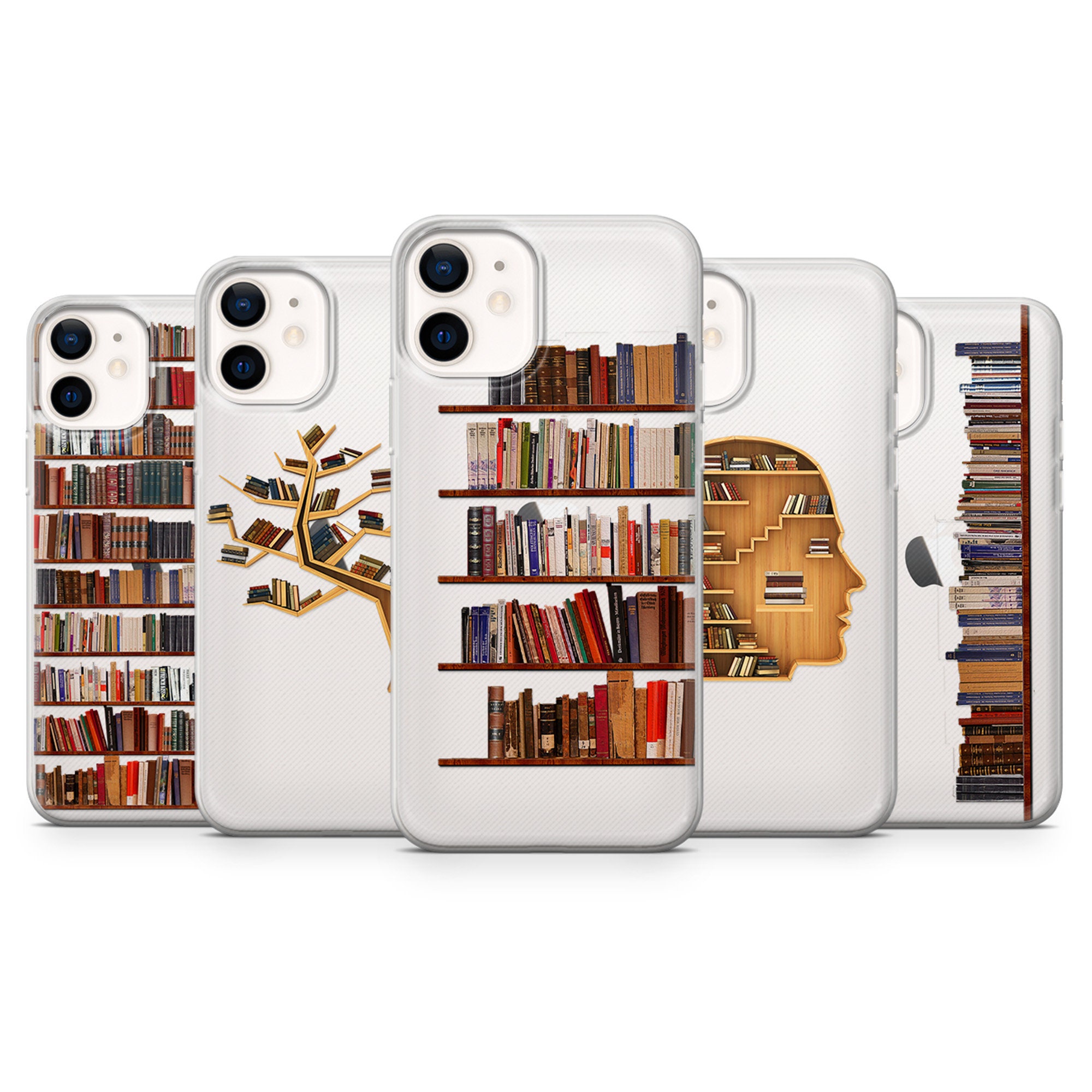 Vervloekt concert Verpersoonlijking Book Shelf Phone Case for Iphone 14 13 12 Mini 11 Pro 7 8 - Etsy