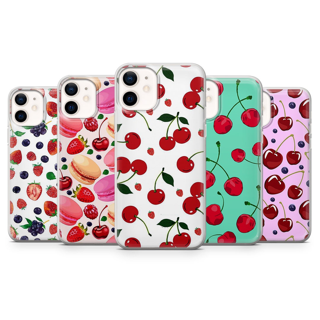 Cherry Phone Case // Cherry Print Cartoon Pink Cherries Fit iPhone