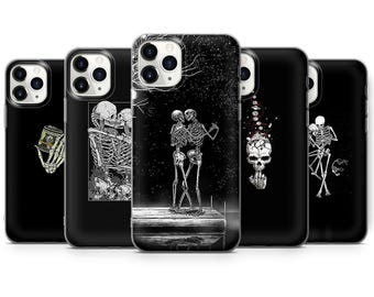 Skeleton Aesthetic Phone Case Skull Bones RIP Cover for for iPhone