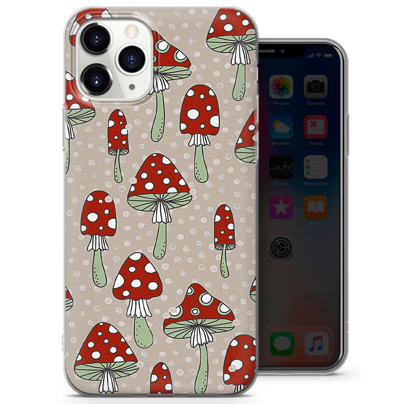 Mushroom design phone case fly swatter phone art aesthetic autumn