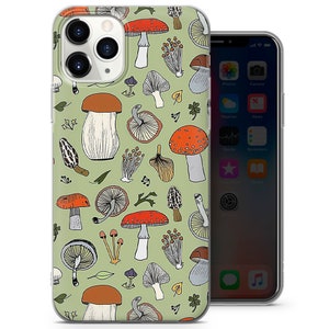 Autumn Mushroom phone case design pasion art leaves fall