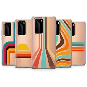 Vintage 70er 80er Jahre Retro 90s Retro Stripes Schutzhülle für iPhone 17, 16, 15, 14, passend für Samsung S25, A26, A36, A56, A17, Pixel 10, 9, 8, 7