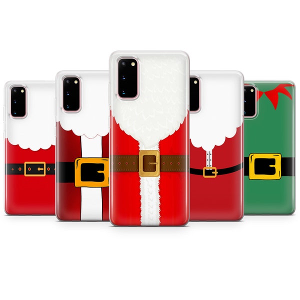 Étui de téléphone de Noël Couverture cadeau de Noël Costume d’elfe du Père Noël Arbre à barbe adapté à Google Pixel 8, 8Pro, 7 6 6A Pro OnePlus 9 9Pro 10Pro adapté à l’iPhone 15