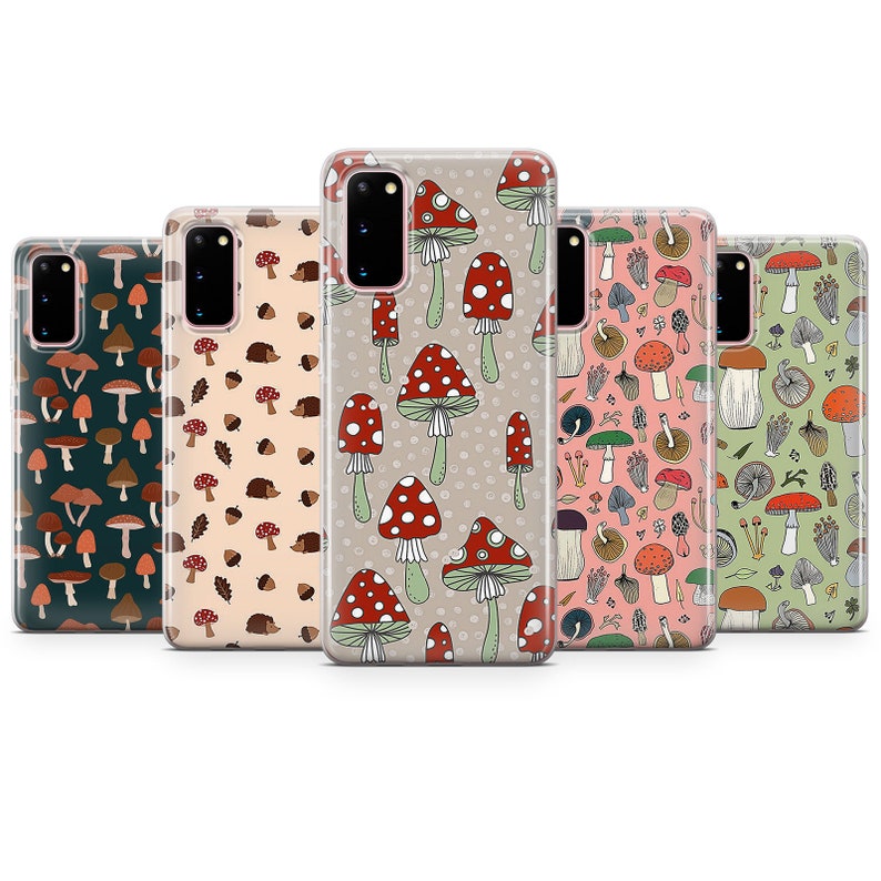 Autumn Leaves phone case with mushroom pasion
