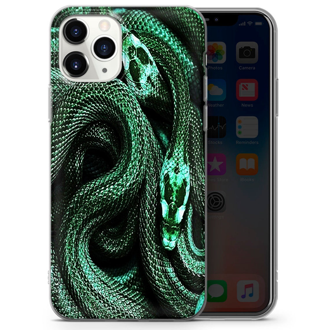 EMERALD GREEN snake Phone case cover gift nature flural Etsy