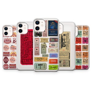Coque de portable esthétique ticket rétro vintage classique Boarding Cover adaptée à Google Pixel 9, 8, 7, 6Pro OnePlus 9Pro 10Pro Huawei P20 P30, iPhone 16