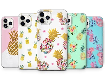 Pineapple Tropical Fruits Phone Case Summer Fresh cover fit iPhone 17, 16, 15, 14, 13, fit Samsung S25, A17, A56, A36, S25fe, fit Pixel 10