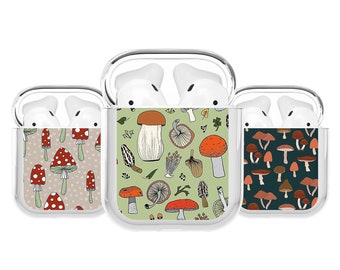Mushroom Forest Apple Airpods Case, Boho Hippie Cottagecore