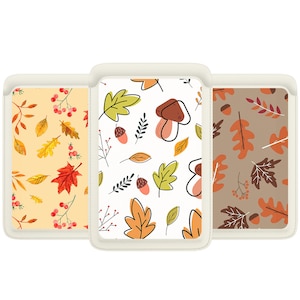 Herfstportemonnee voor Magsafe, magnetische leren houder voor herfstbladeren, klevend voor iPhone 16, 15, 14, 13, 12, 11, X Max Mini