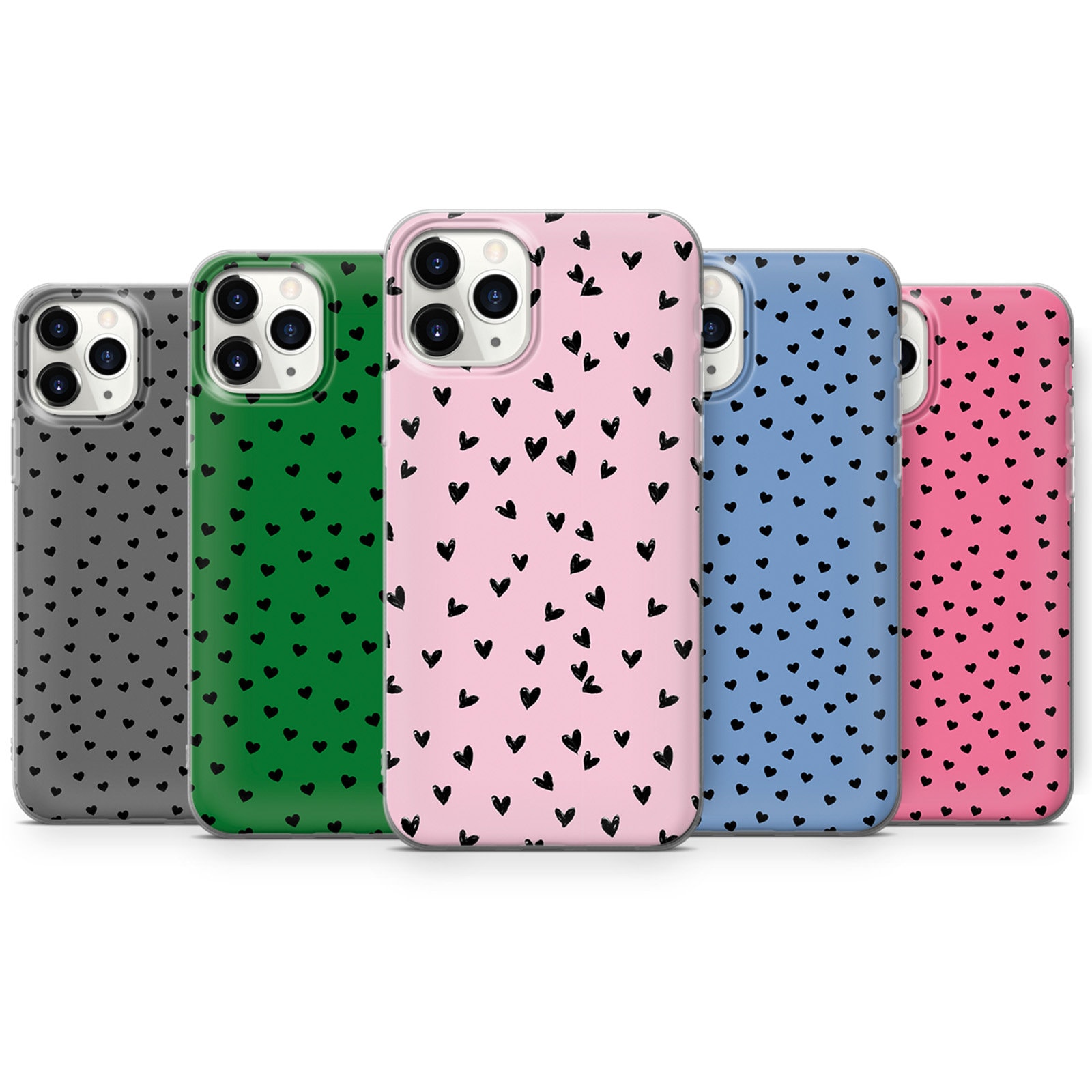 Mini Heart Phone Case Love Sign Retro Spots Red Hearts Cover Fit