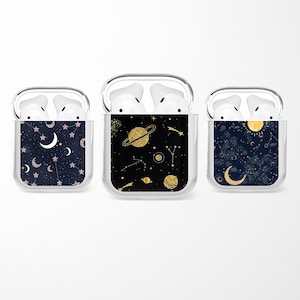 Sun and Moon AirPods-hoesje Spiritual Zodiac Tarot-hoes voor AiPods Generation 1, 2, 3, Buds Protective Aesthetic-hoesje AirPod Apple iPhone 16