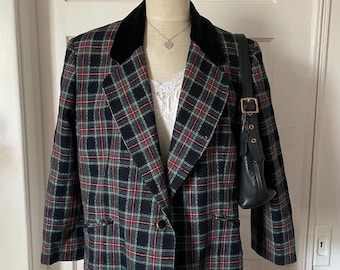 Vintage Pendleton Women’s Tartan Plaid Blazer