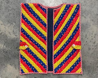 Vintage 70s Quilted Handmade Vest