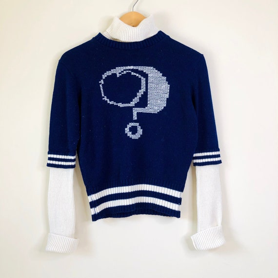 Vintage 1950s Knit Turtleneck Sweater