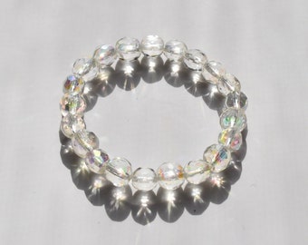 Bead Bracelet - Vintage Jewelry Set, Sparkly Stackable Bracelet
